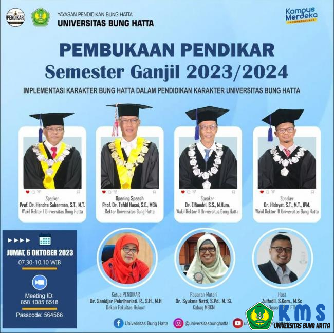  Pendidikan Karakter Universitas Bung Hatta Semester Ganjil 2023/2024 Edisi 1